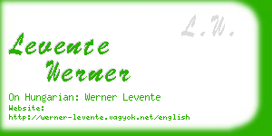 levente werner business card